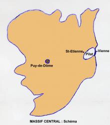 Massif du Pilat - plan de situation